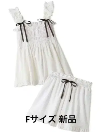 스나이델 홈 SNIDEL HOME 셔링 컷 셋업 화이트 새상품