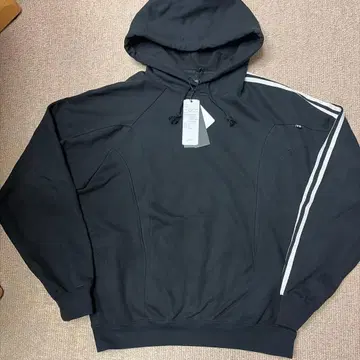 Y-3 블랙 컷 라인 후드티 S 택 포함 새상품