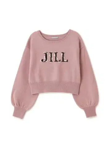 질 바이 질 스튜어트 JILLSTUART 로고 비쥬 니트 핑크