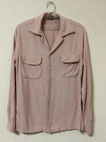 50s 빈티지 레이온 셔츠 핑크 카스리