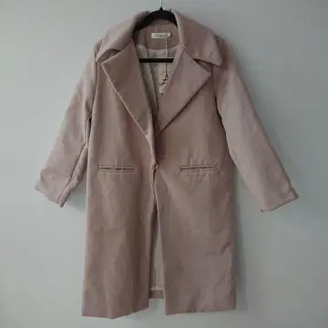 베이지 플리스풍 롱 코트