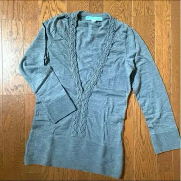 voicemail  얇은 소재 니트 튜닉 그레이 모 100