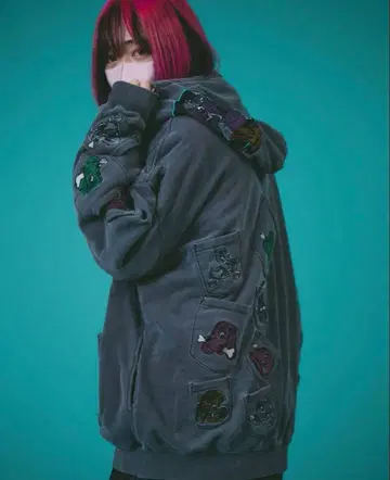 [ 한정판 ] GALFY MeetsAnswer 메니 포켓 풀 집업 후드티