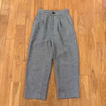 투모로우랜드 ballsey 턱 체크 와이드 팬츠 울 32