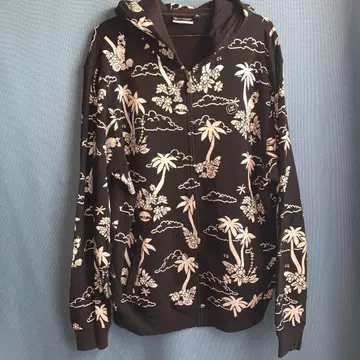 Von Zipper 집업 후드티 사이즈 L 트로피컬 패턴