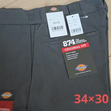 [ 미사용 새상품 ] 디키즈 874 BK34x30 워크 팬츠 GRAY