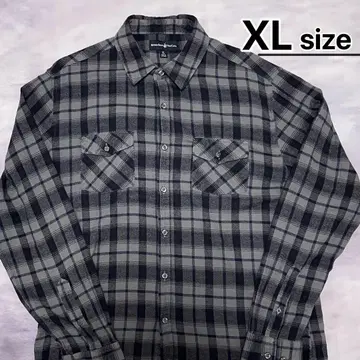 Beverly Hills Polo Club 플란넬 셔츠 XL 그레이 체크