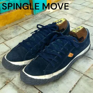 새상품급 스핑글무브 스웨이드 로우컷 스니커즈 네이비 26.5 일본제