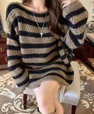 achic 니트 니트 오버 사이즈