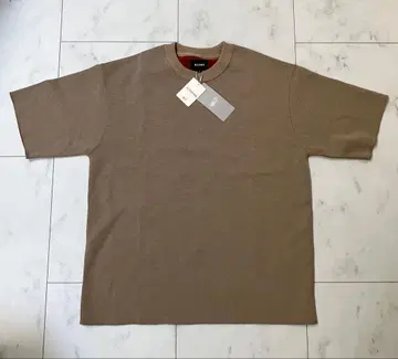 [ 새상품 택 포함 ] BEAMS 베이지 크루넥 반팔 니트 남성용 S