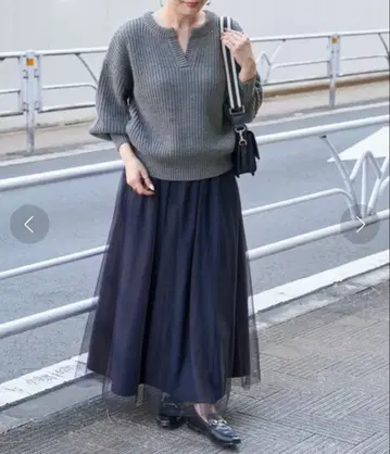 B.C STOCK 멀티 WAY 튤 SK + 니트 풀오버