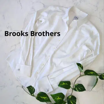 브룩스브라더스 화이트 긴팔 셔츠 블라우스 커프스 Brooks