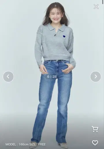 BLUE x PALANG HEART ZIP KNIT