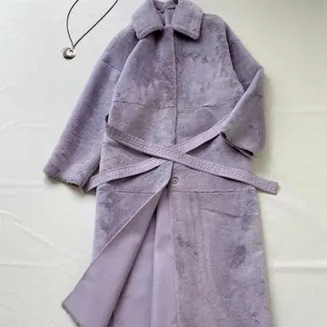 아메리 리버서블 롱 코트 벨트 포함