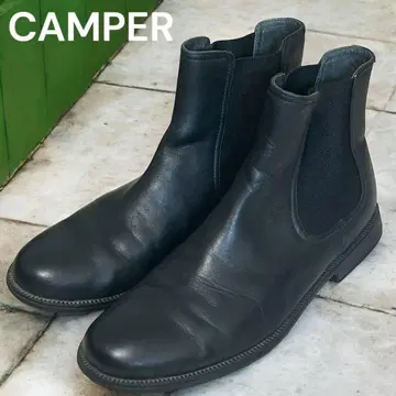 새상품급 스테디셀러 모델 캠퍼 사이드고어 가죽 부츠 블랙 40 25.5
