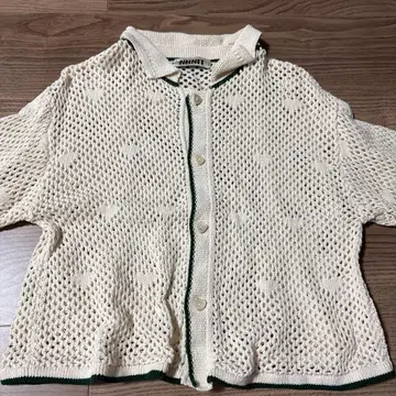 NKNIT 메쉬 패턴 니트 셔츠 사이즈 1