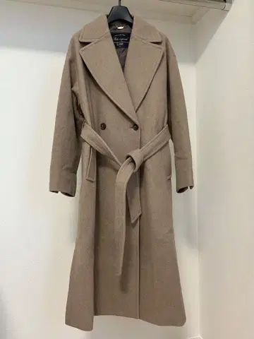 SLOBE IENA SUPER100 멜톤 빅 라펠 코트