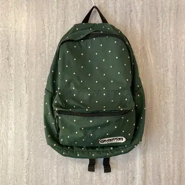 [ 새상품급 ] OUTDOOR 백팩 디팩 그린 도트 캔버스