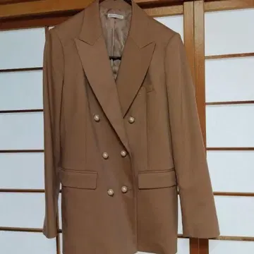 [ 새상품급 ] ESTNATION 코튼 더블 브레스트 펄 버튼 자켓