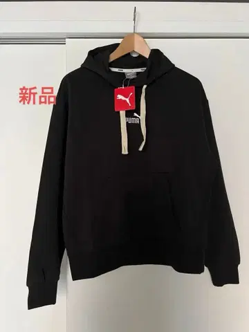 새상품 PUMA 푸마 로고 맨투맨 후디 블랙