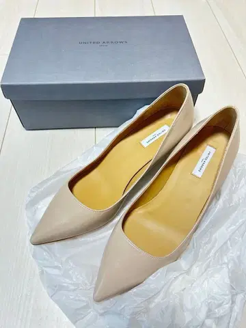 UNITED ARROWS 베이지 스틸레토 펌프스 밑창 보강 완료