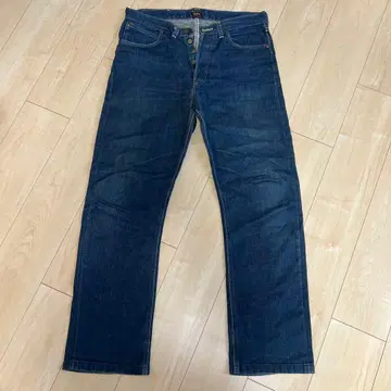 Lee 다크 블루 데님 버튼 플라이