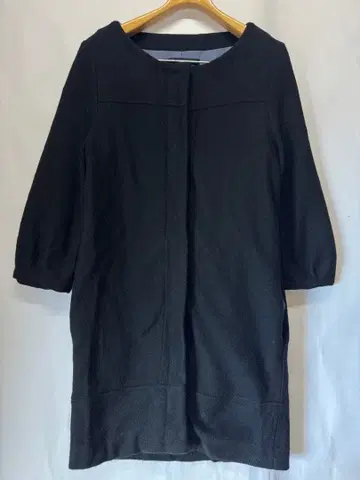 이네드 노카라 울 자켓 자수 블랙 7