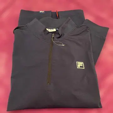 FILA 하프 지퍼 셔츠 다크 그레이 긴팔