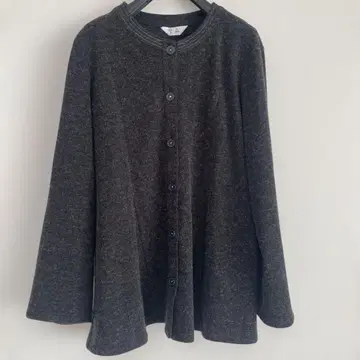 새상품급 린넨 다크 그레이 버튼 달린 자켓풍 가디건 L 사이즈