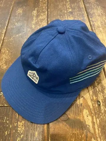 Patagonia 라인 로고 릿지 스트라이프 팬 퍼 모자 네이비