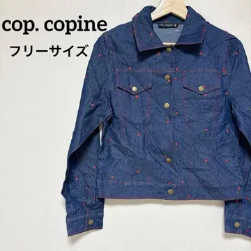 cop. copine [프리 사이즈] 꽃무늬 자수 데님 자켓