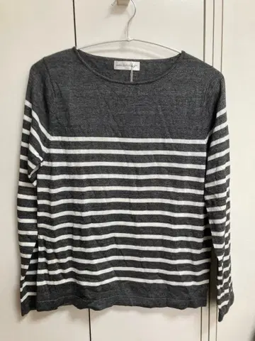 택 포함 새상품 새상품급 INED 긴팔 티셔츠 보더 L 사이즈