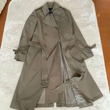 KEITH 키이스 방주름 롱 트렌치코트 레인보우 컬러 카키색 38