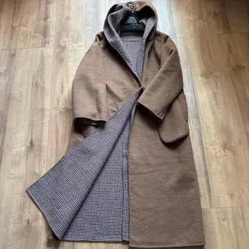 새상품 어반 리서치 정가 3만 240엔 체크 후드 리버 코트