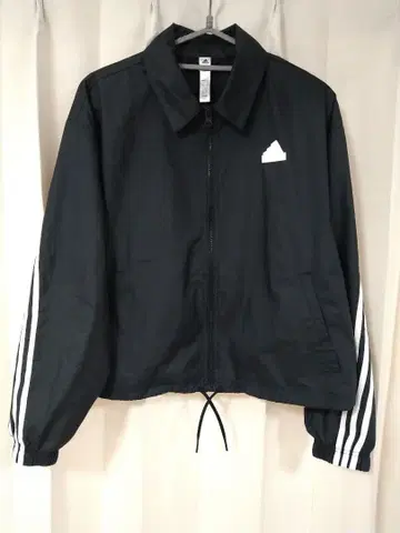 adidas 블랙 폴리에스테르 아우터 L 사이즈