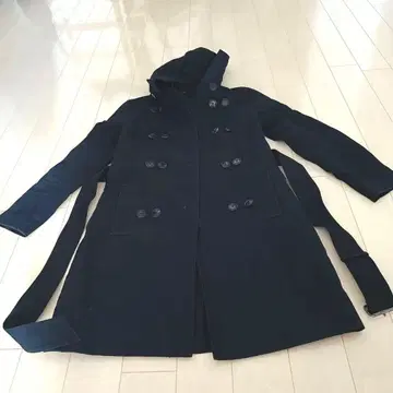 다지리 네이비 더블 브레스트 트렌치코트