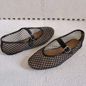 ODETTE E ODILE 메리제인 소프트 플랫 블랙 메쉬