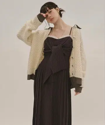 [ loin nuit ] 셔츠 도킹 버튼 가디건