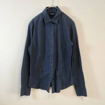 UNIQLO 셔츠 M 네이비 심플 스트레치 소재