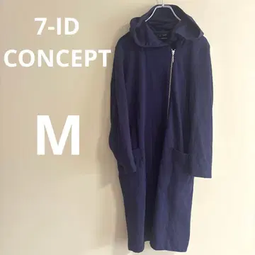 7-IDconcept 롱 후드티 네이비 후드 M