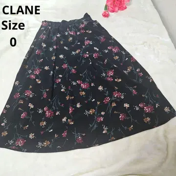 [ 인기 오샤레 CLANE ] 블랙 꽃무늬 스커트 사이즈 0