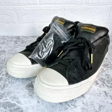 Converse 블랙 가죽 스니커즈
