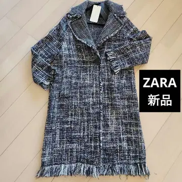 ZARA WOMAN 프린지 부착 롱 코트 M
