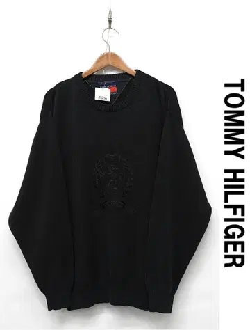 U350 / 새상품급 TOMMY HILFIGER 스웨터 블랙 오버 사이즈
