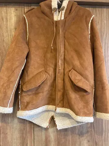 ag by aquagirl 후드 부착 무스탕 코트