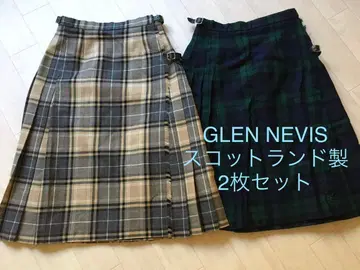 GLEN NEVIS 타탄 체크 랩 스커트 2개 스코틀랜드제
