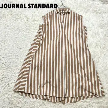 저널 스탠다드 레이스업 스트라이프 A라인 롱 원피스