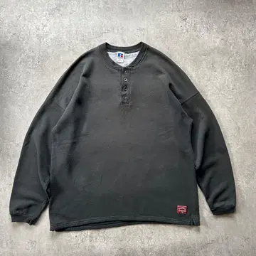 90s 러셀 애슬레틱 헨리넥 맨투맨 USA 블랙 XL