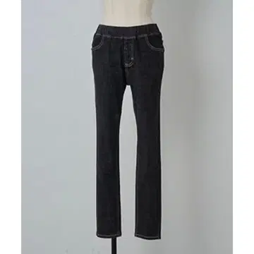 새상품 비어즐리 데님 페긴스 (끈 포함) 인디고 블루 사이즈 1