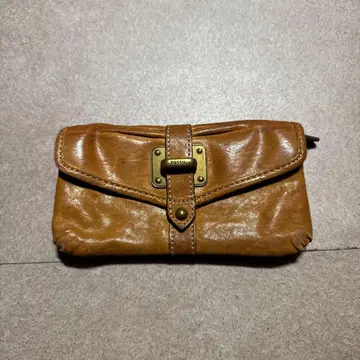 Fossil 장지갑 가죽 브라운 천연 가죽 S